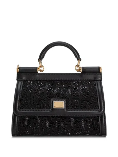 Dolce & Gabbana Sicily Tote Bag In Black