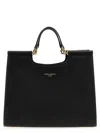 Dolce & Gabbana Small Sicily Logo Shopping Bag In Black