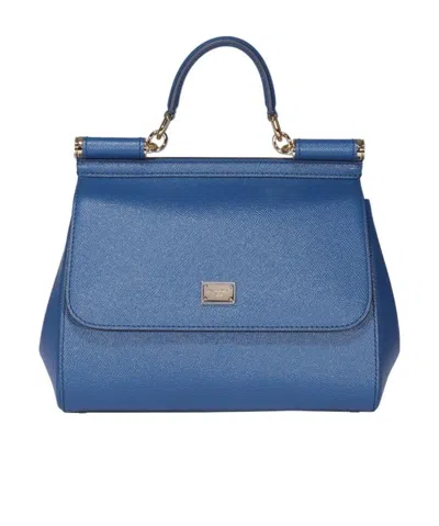 Dolce & Gabbana Sicily Tote Bag In Blue
