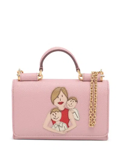 Pre-owned Dolce & Gabbana Sicily Tote Bag In Pink