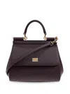 Dolce & Gabbana Sicily Small Textured-leather Shoulder Bag In Red
