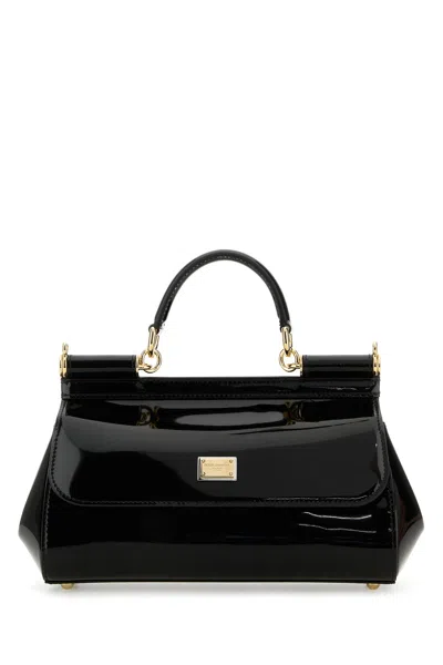 Dolce & Gabbana Extended Sicily Handbag With Elong In Black