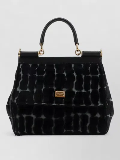 Dolce & Gabbana Sicily Leopard-pattern Shoulder Bag In Pink
