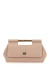 DOLCE & GABBANA 'SICILY' PINK HANDBAG WITH LOGO PLAQUE IN SMOOTH LEATHER WOMAN