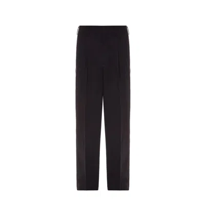 Dolce & Gabbana Side Stripe Pleat Trousers In Black