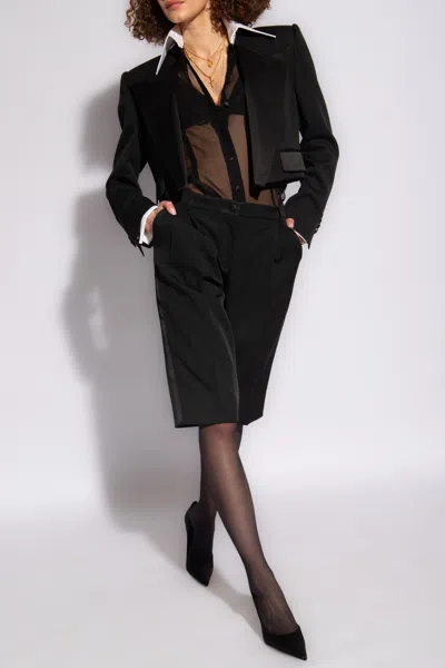 Dolce & Gabbana Side-stripe Shorts In Black