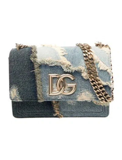 Pre-owned Dolce & Gabbana Signature Clutch In Blue