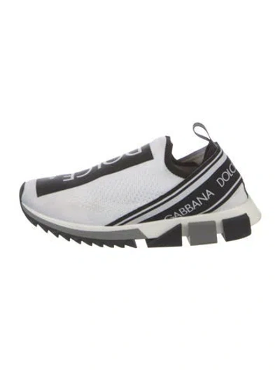 Pre-owned Dolce & Gabbana Signature Logo Printed Sneakers In White