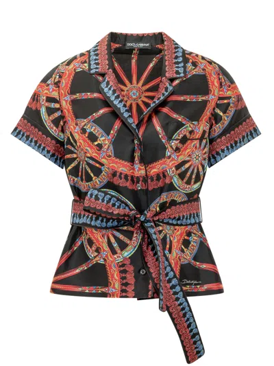 Dolce & Gabbana Signature Long Sleeve Shirt In Multi