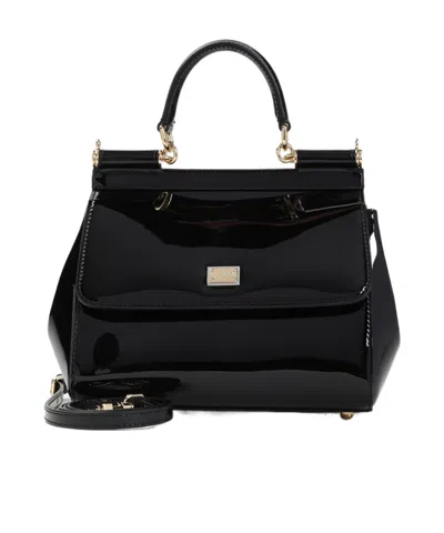 Dolce & Gabbana Siiciliy Shoulder Bag In Black