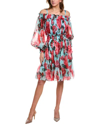 Dolce & Gabbana Short Dresses In Blue