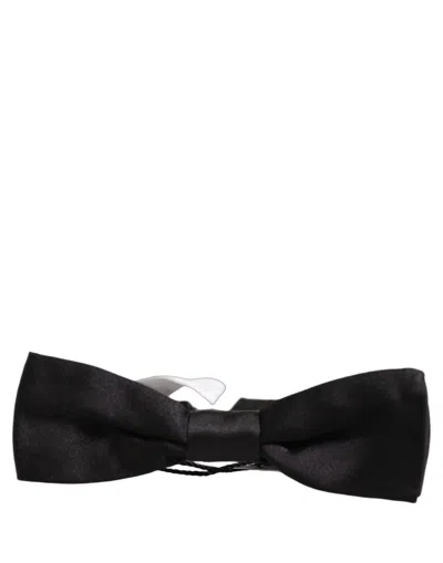 Dolce & Gabbana Silk Adjustable Bow Tie In Black
