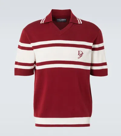 DOLCE & GABBANA SILK AND COTTON POLO SHIRT