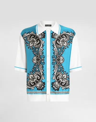 Dolce & Gabbana Silk And Cotton Shirt With Bandanna Print