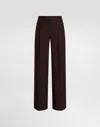 Dolce & Gabbana Silk And Gabardine Trousers In Brown