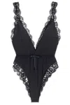 Dolce & Gabbana Silk And Lace Lingerie Set For The In Black