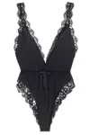 Dolce & Gabbana Silk And Lace Lingerie Set For The In Nero (black)