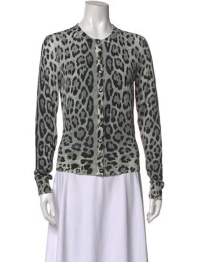 Pre-owned Dolce & Gabbana Silk Animal Print Sweater In Multicolor
