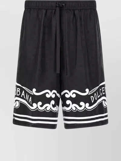 DOLCE & GABBANA SILK BANDANA BERMUDA SHORTS