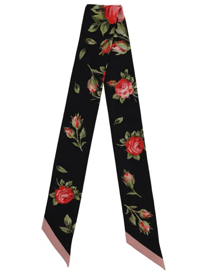 Dolce & Gabbana Silk Bandeau In Brown