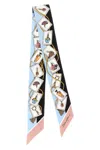 Dolce & Gabbana Silk Bandeau Scarf Printed Rectangular Design In Red