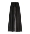 Dolce & Gabbana Black Silk Chiffon Maxi Skirt