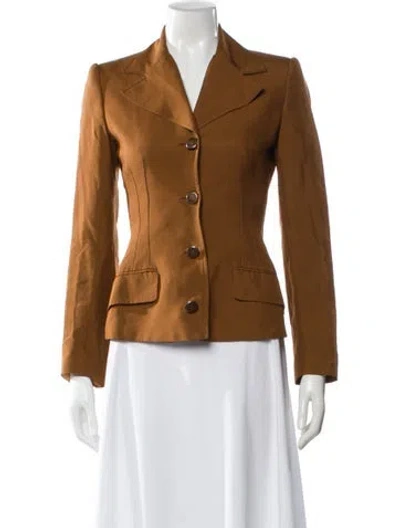 Pre-owned Dolce & Gabbana Silk Blazer In Brown