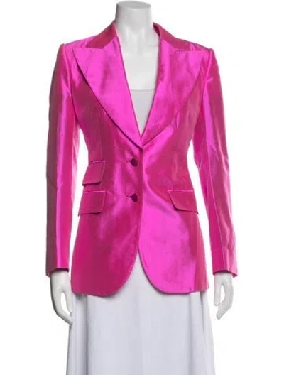 Pre-owned Dolce & Gabbana Silk Blazer In Pink