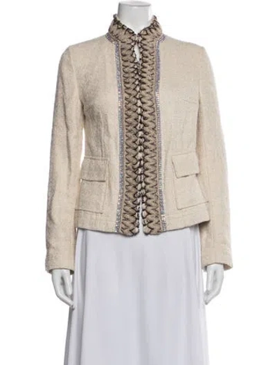 Pre-owned Dolce & Gabbana Silk Blazer W/ Tags In Neutrals
