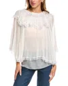 Dolce & Gabbana Silk-blend Blouse In White