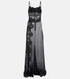 Dolce & Gabbana Silk-blend Chiffon And Lace Corset Dress In Nero