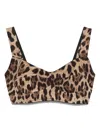 Dolce & Gabbana Silk-blend Cropped Top