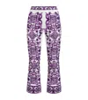 Dolce & Gabbana Silk-blend Flared Trousers In Purple