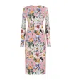 Dolce & Gabbana Silk-blend Floral Print Midi Dress
