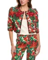 Dolce & Gabbana Woman Blazer Green Size 4 Cotton, Viscose, Silk, Elastane, Glass In Red