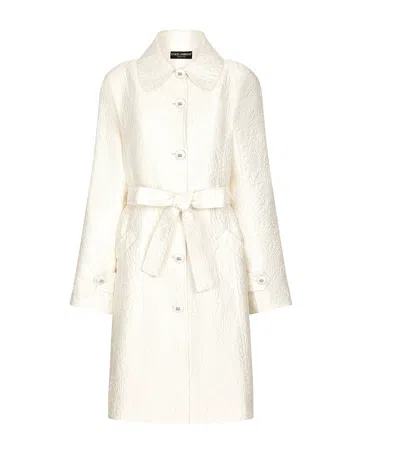 DOLCE & GABBANA SILK-BLEND JACQUARD COAT