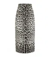 Dolce & Gabbana Leopard Print Charmeuse Longuette Skirt