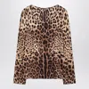 Dolce & Gabbana Dolce&gabbana Silk Blend Leopard Print T-shirt Women