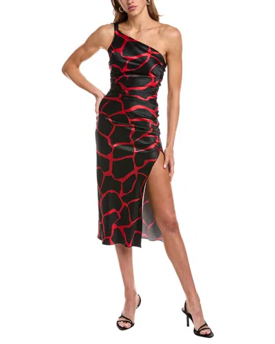 Dolce & Gabbana Silk-blend Midi Dress In Black