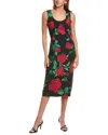 Dolce & Gabbana Silk-blend Midi Dress In Black