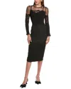 Dolce & Gabbana Silk-blend Midi Dress In Black