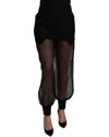 Dolce & Gabbana Black See Through Jogger Polyester Pants