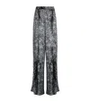 Dolce & Gabbana Silk Satin Pajama Pants With Fur Print