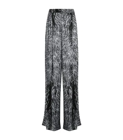 DOLCE & GABBANA SILK-BLEND PRINTED TROUSERS