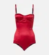 DOLCE & GABBANA SILK-BLEND SATIN BODYSUIT
