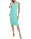 Dolce & Gabbana Green Viscose Sleeveless Bodycon Midi Dress In Green
