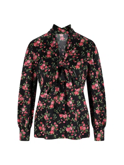 Dolce & Gabbana Silk Blend Shirt With Stretch For Women In Multicolour