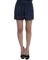 Dolce & Gabbana Blue Silk Stretch Sleepwear Shorts In Blue
