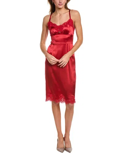 Dolce & Gabbana Silk-blend Slip Dress In Pink