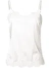 Dolce & Gabbana Lace Trim Slip Top In Beige